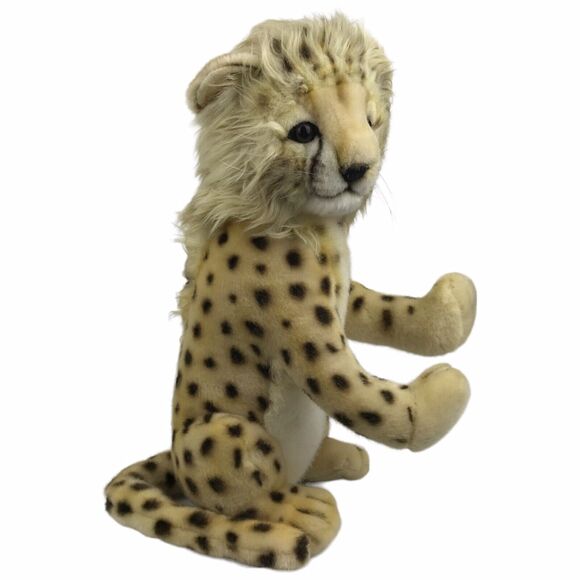 Hansa Cheetah Cub 13'' Plush 2010 Realistic Stuffed Animal Toy - Picture 7 of 13